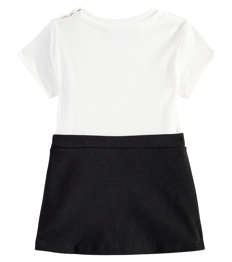 Versace Baby Medusa Milano Cotton Jersey Dress In White
