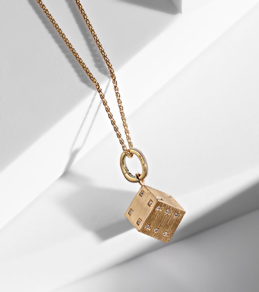 Marie Lichtenberg Spiga 18kt Gold Necklace With Diamonds In Gold
