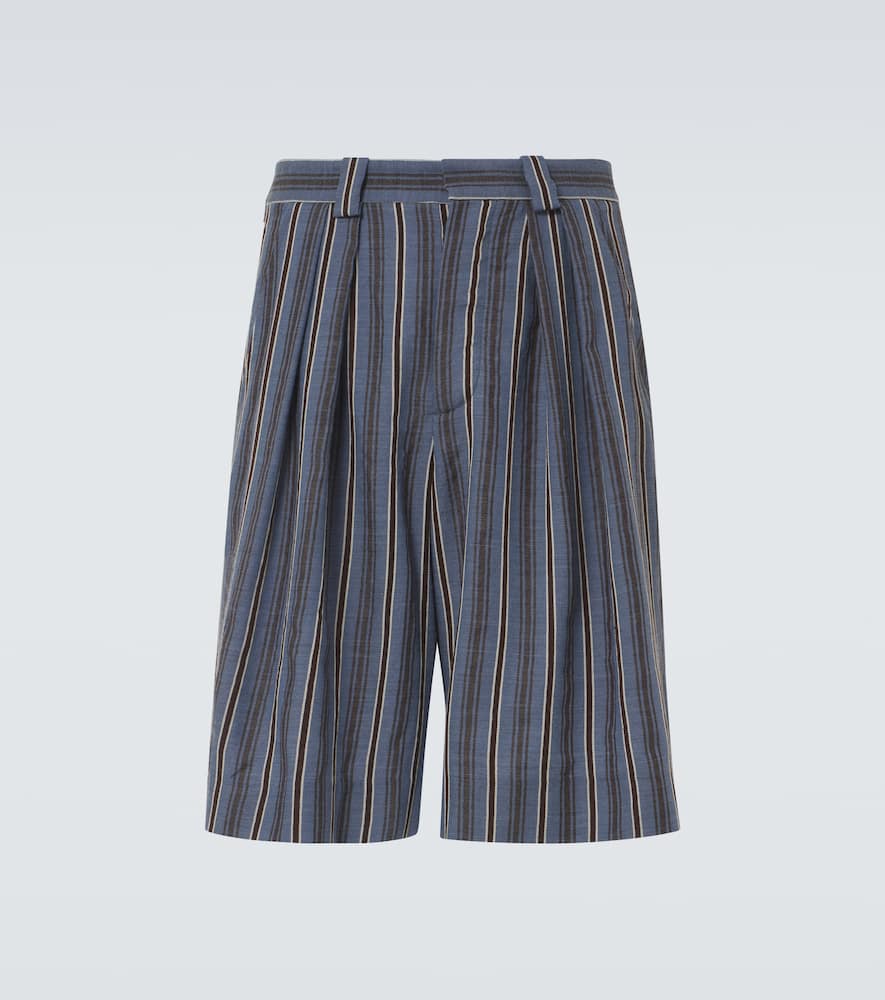 Striped wool Bermuda shorts