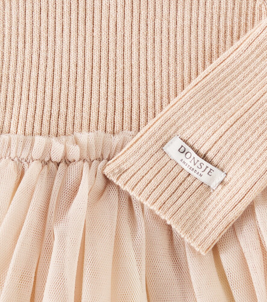  Donsje Donsje Baby Kleid Lotus Aus Einem Wollgemisch Mit Tüll 