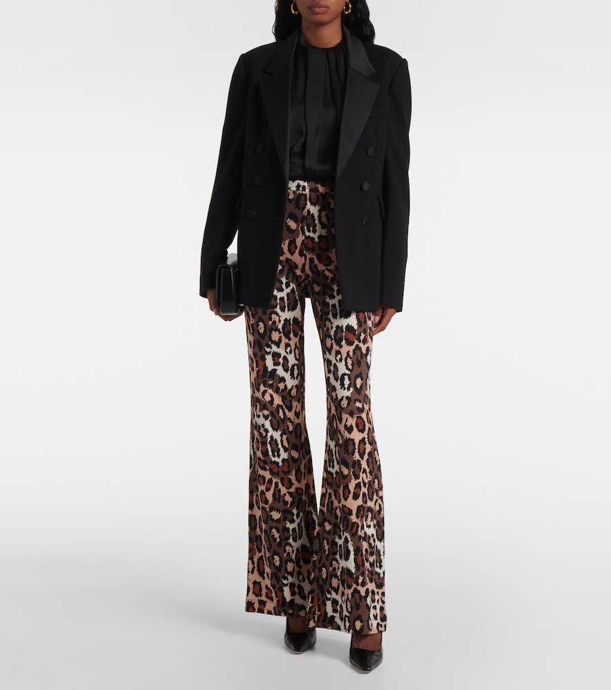  Diane Von Furstenberg Diane Von Furstenberg Brooklyn Leopard-print Flared Pants 