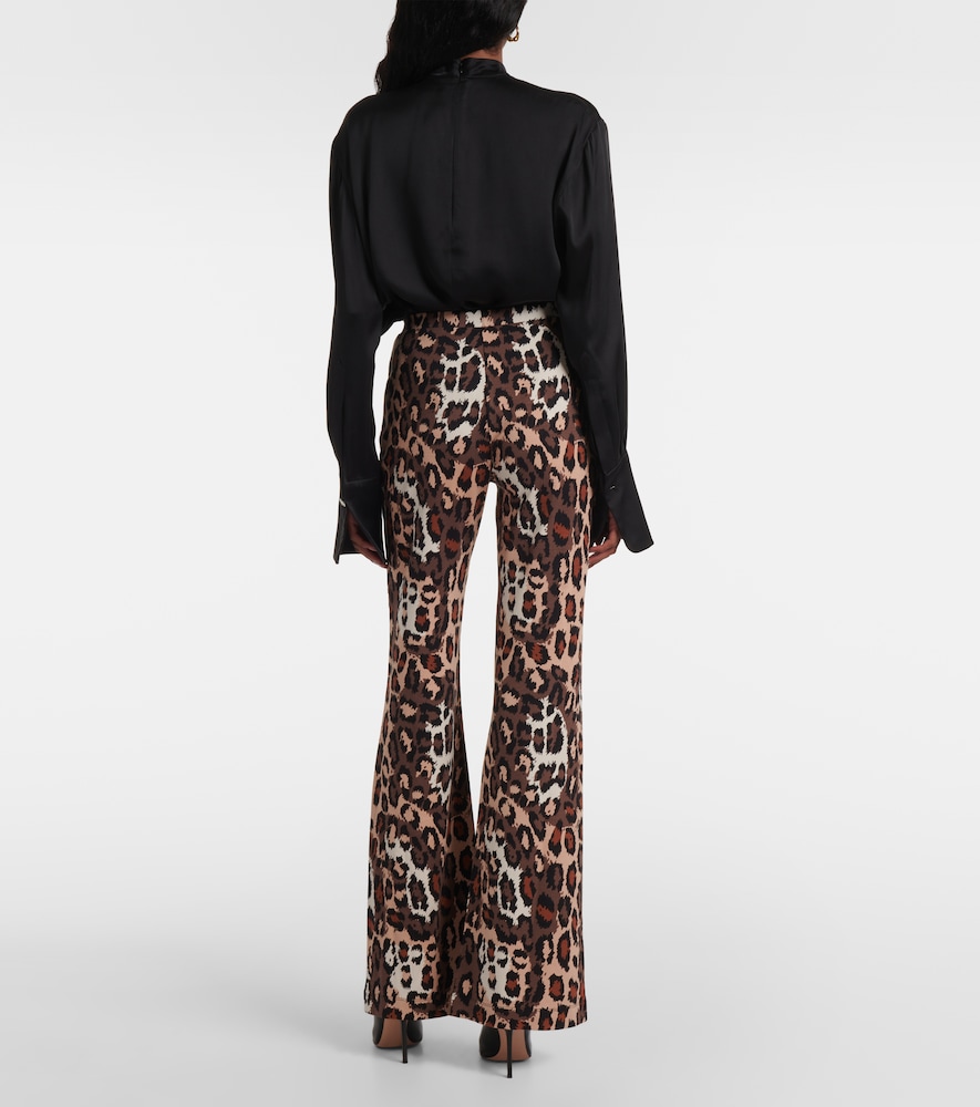  Diane Von Furstenberg Diane Von Furstenberg Brooklyn Leopard-print Flared Pants 
