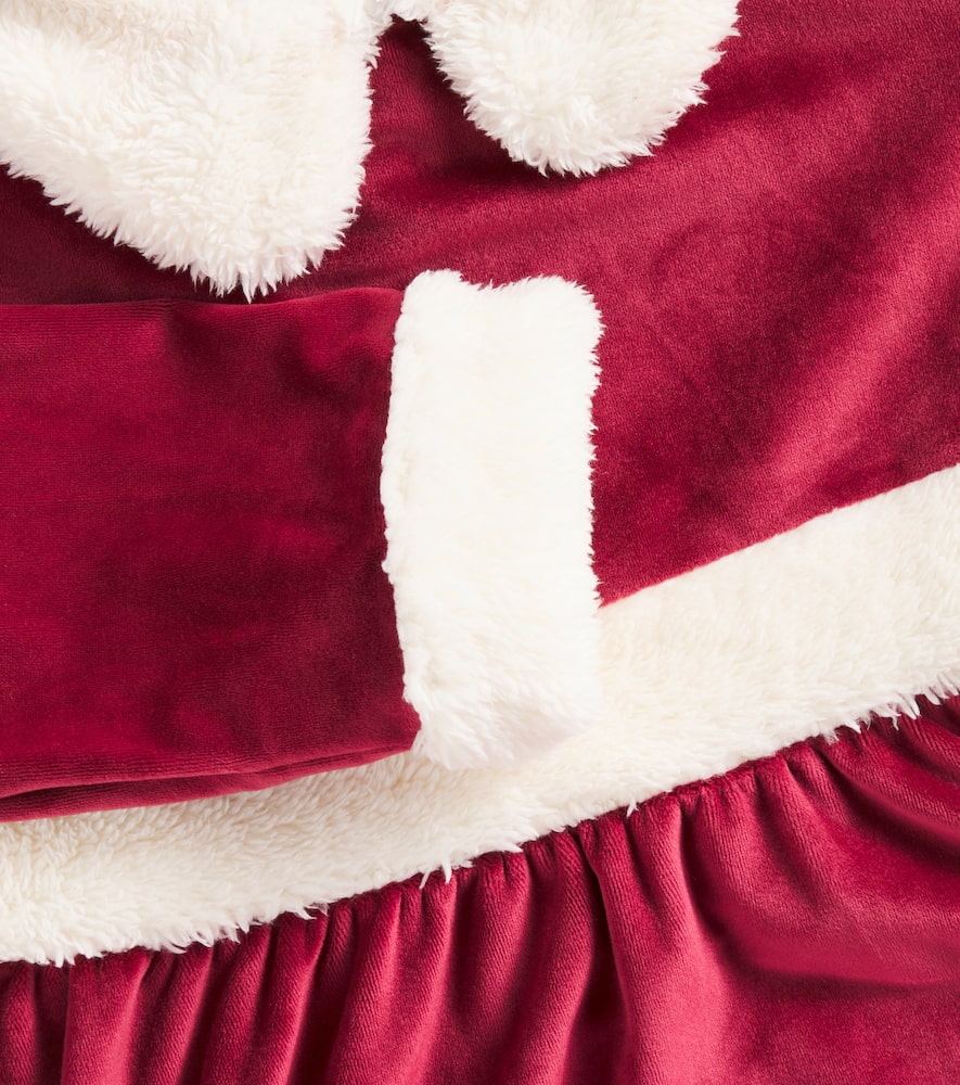 KONGES SLOJD KONGES SLØJD FAUX FUR-TRIMMED VELVET DRESS