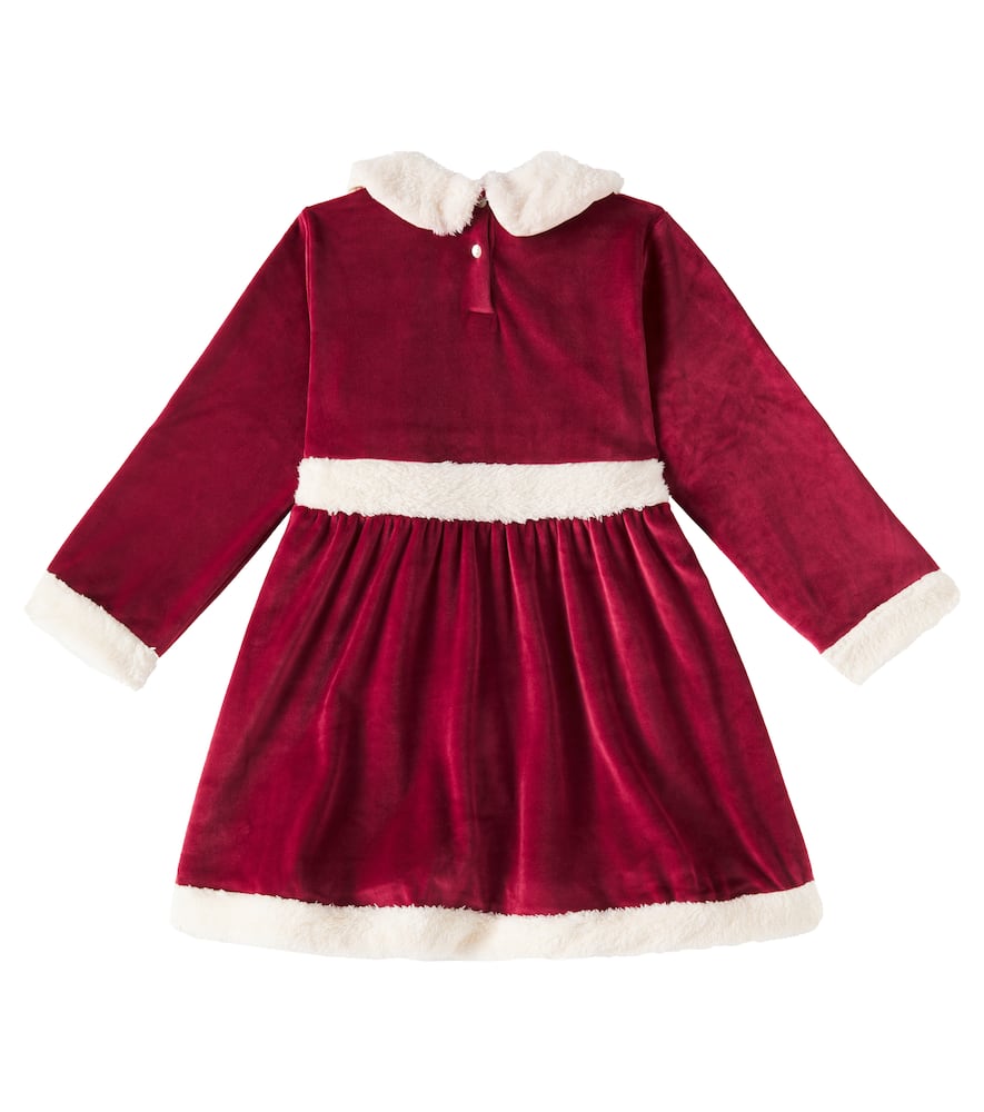 KONGES SLOJD KONGES SLØJD FAUX FUR-TRIMMED VELVET DRESS