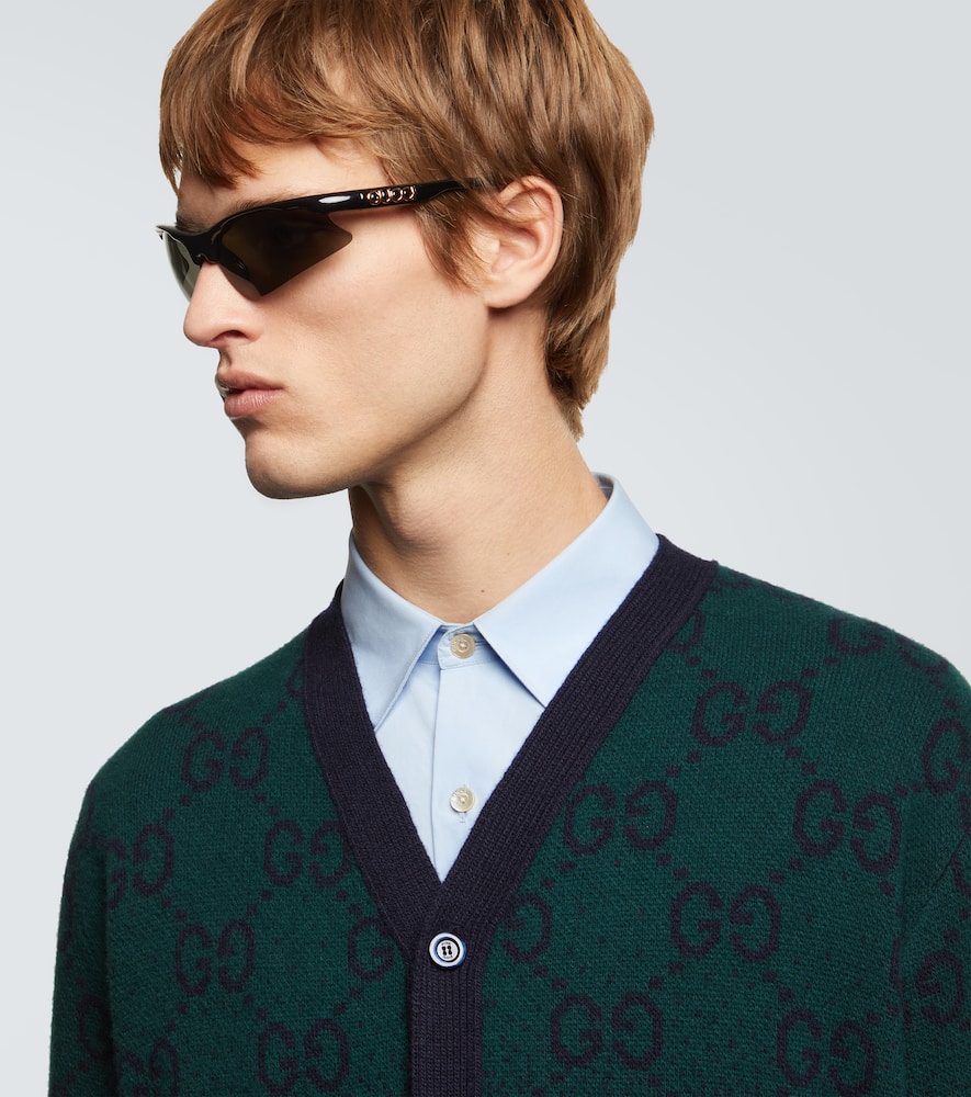 Gucci Rectangular Sunglasses In Black