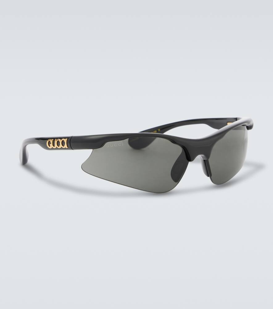 Gucci Rectangular Sunglasses In Black