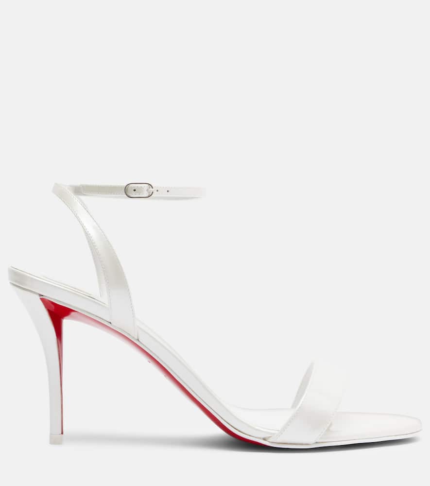 Christian Louboutin Miss Z 80 Patent Leather Sandals In White