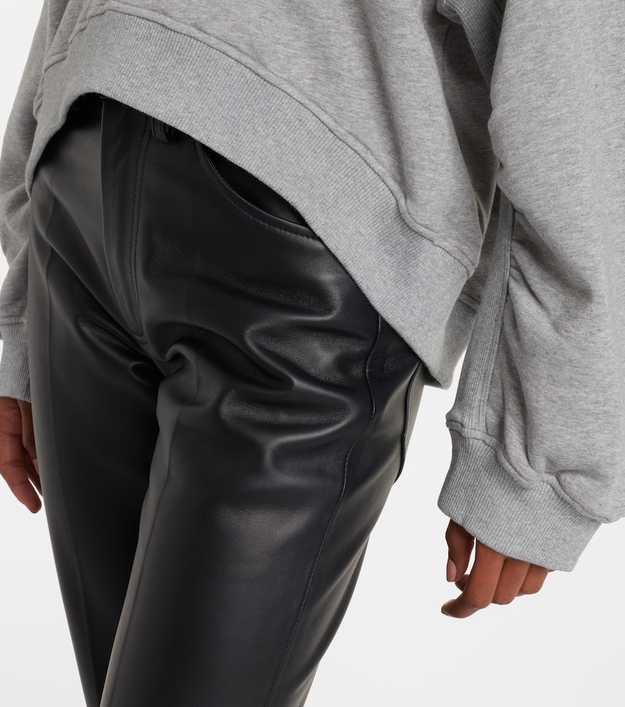 Attico Cotton Fleece Sweatshirt In Gray