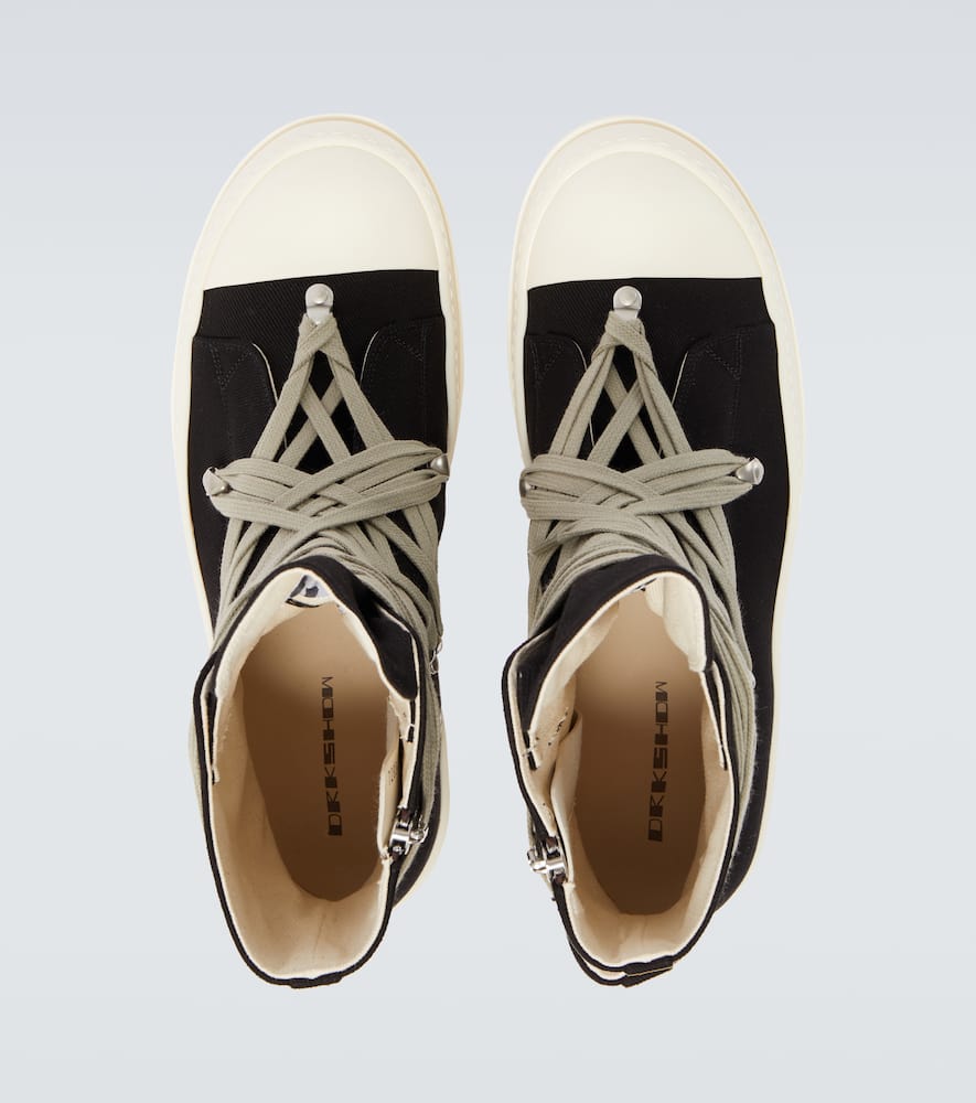 Rick Owens Megalace High-top Sneakers In Black