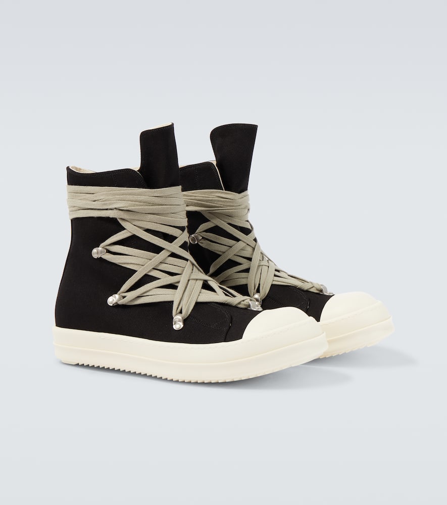 Rick Owens Megalace High-top Sneakers In Black