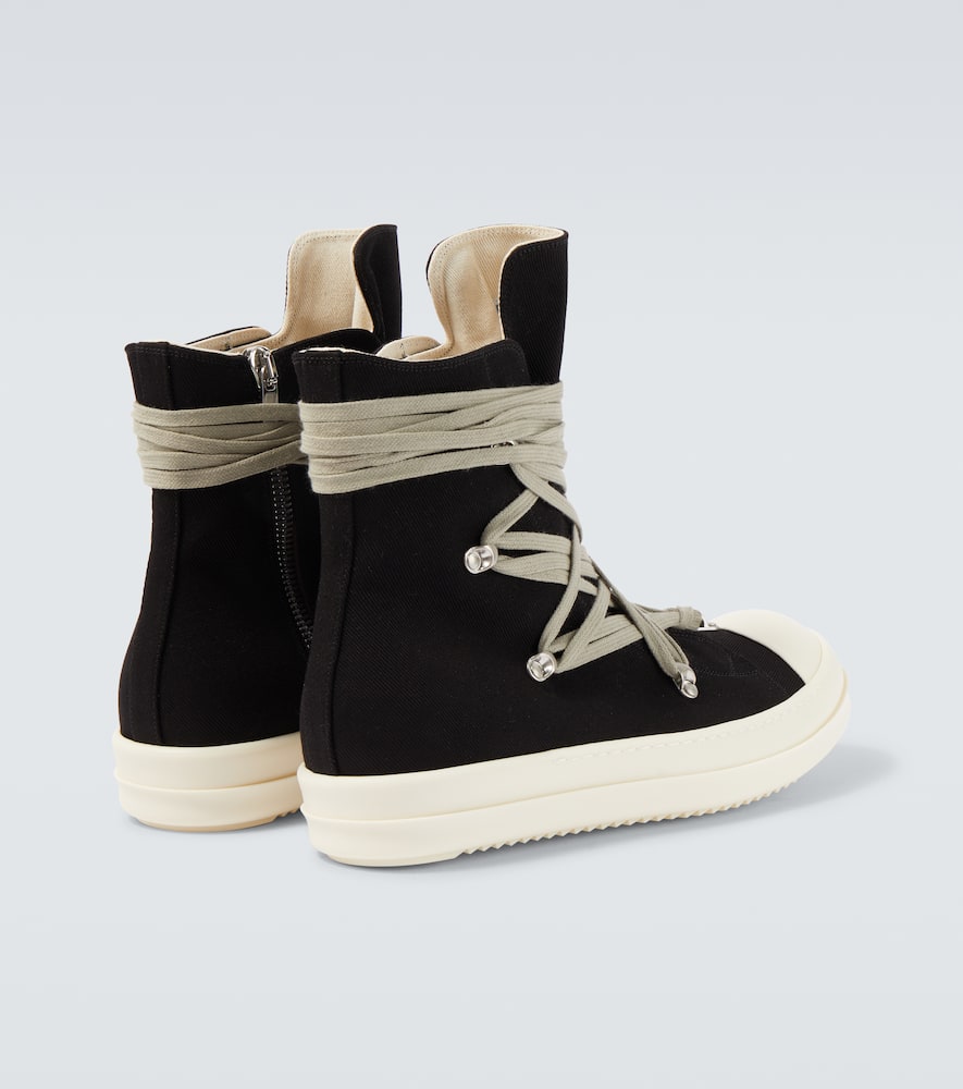 Rick Owens Megalace High-top Sneakers In Black