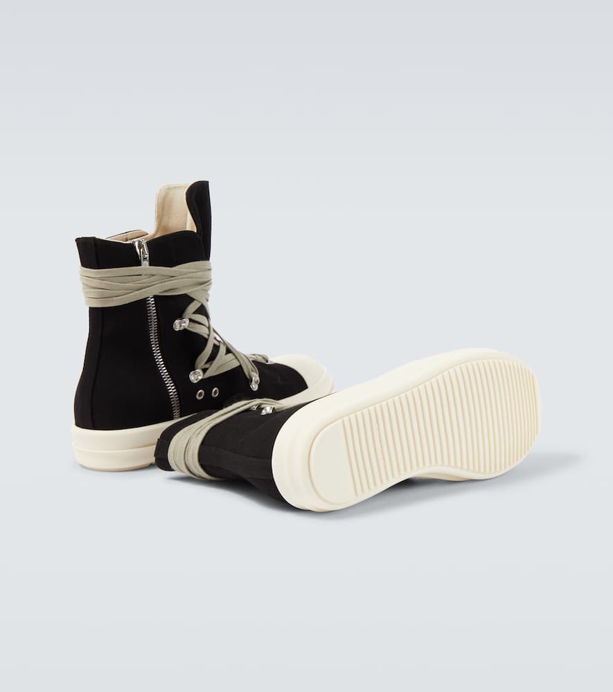 Rick Owens Megalace High-top Sneakers In Black