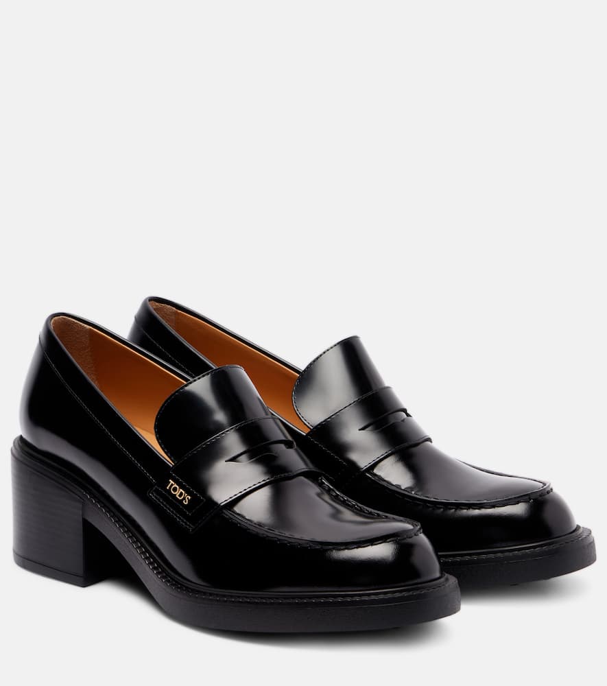 60 leather loafer pumps