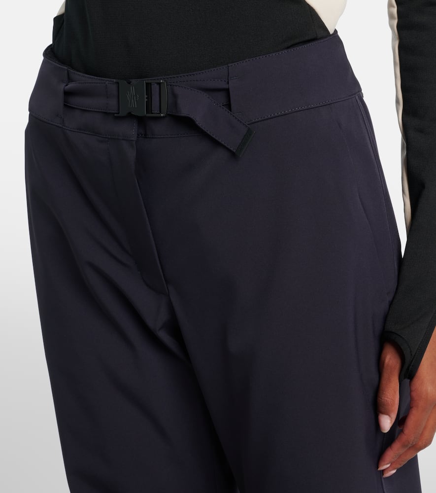 Moncler Belted Ski Pants In Blue