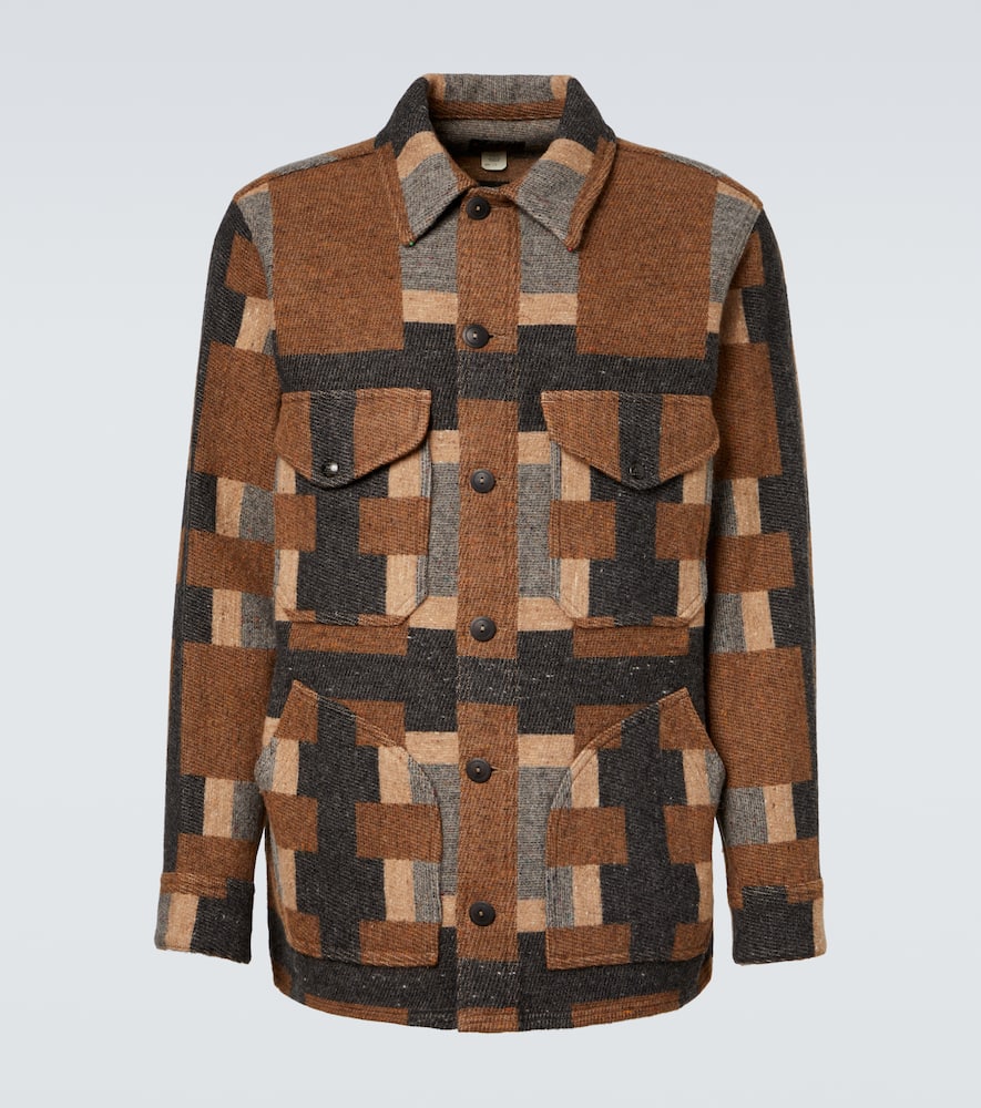 Rrl Wool And Cotton-blend Overshirt In Brown