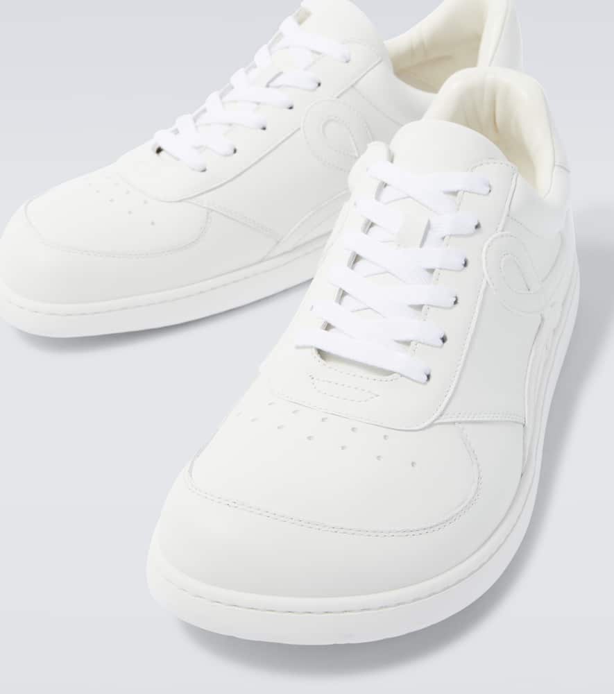 Loewe Jambo Sneakers In Soft Grained Calfskin In White