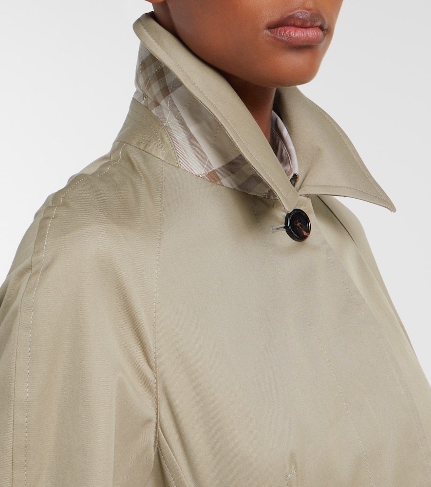 Burberry Cotton Gabardine Trench Coat In Neutral