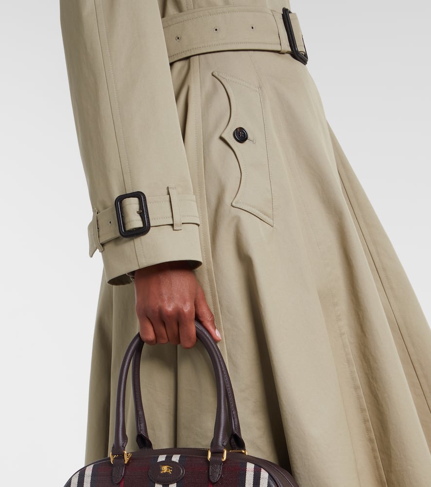 Burberry Cotton Gabardine Trench Coat In Neutral