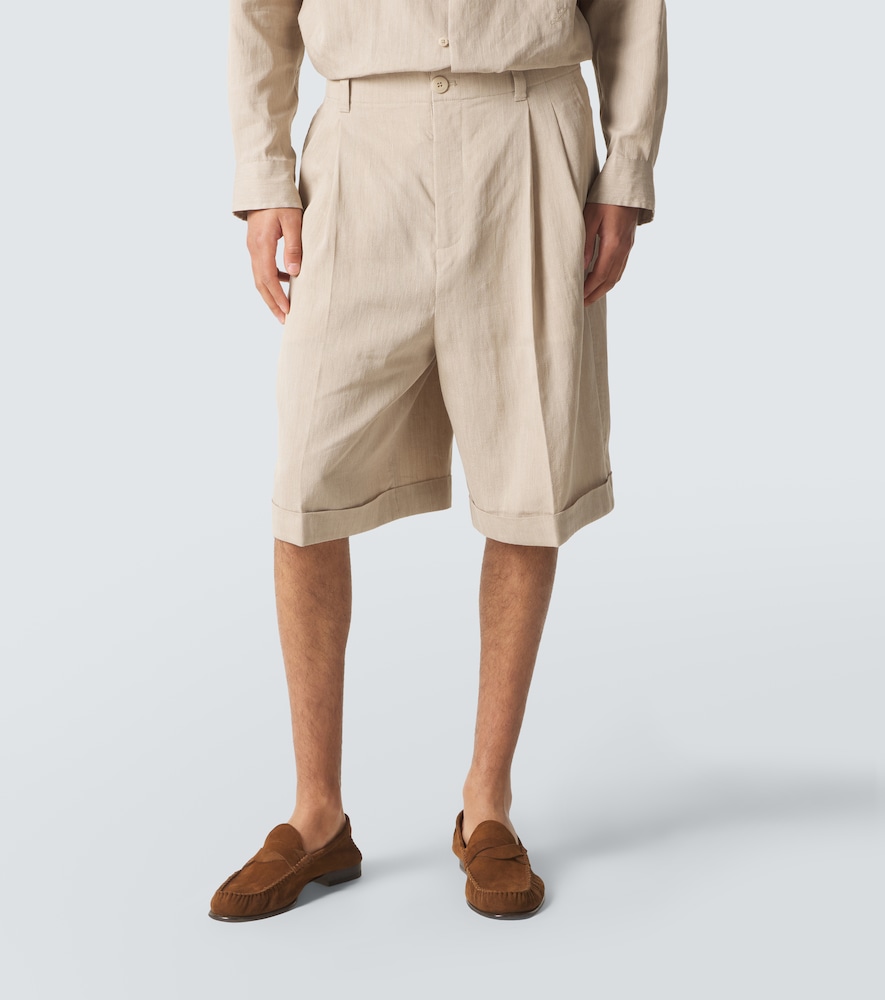 Pastro Linen-Blend Bermuda