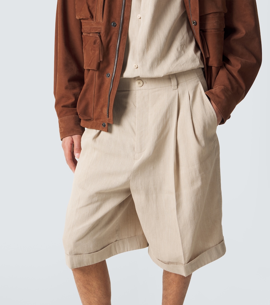 Pastro Linen-Blend Bermuda
