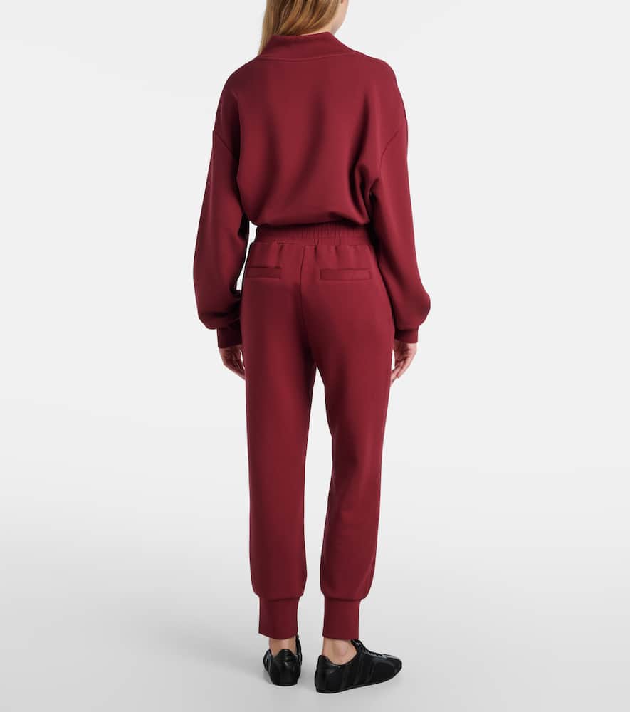 Varley Womens New Maroon Elasticated-waist Slim-fit Stretch-jersey Joggers Xs In Burgundy