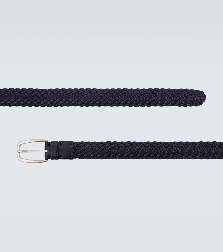  Zegna Zegna Braided Leather Belt 