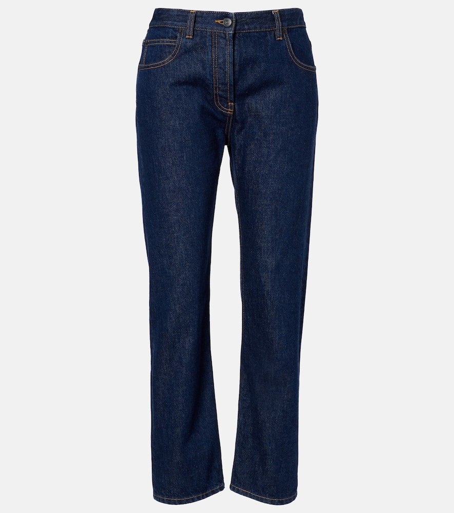 The Row Riaco Mid-rise Straight Jeans In Blue