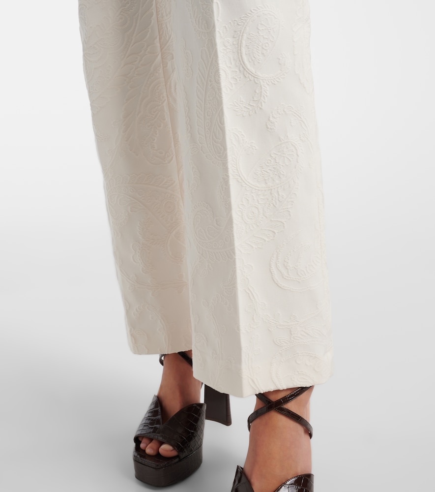 Etro Etro Cropped Flared Jeans Aus Jacquard 