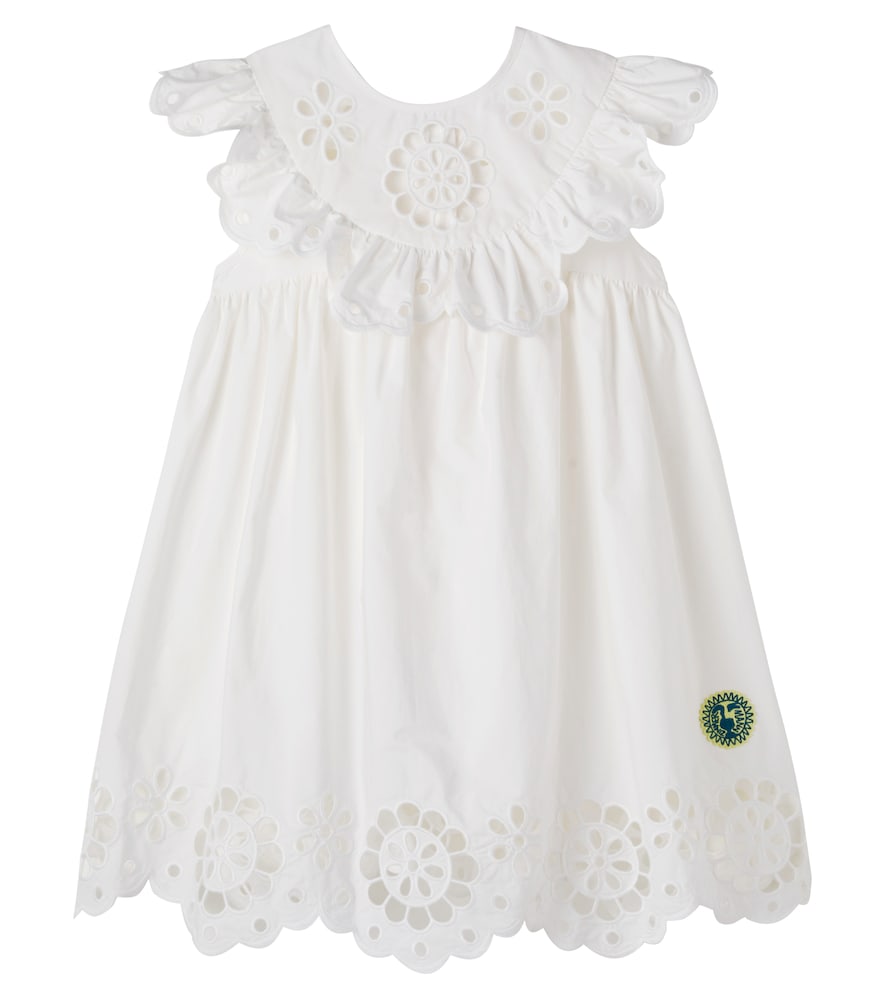 Zimmermann Kids White Awaken Embroidered Scalloped Cotton Dress Y Size 4 - Mytheresa