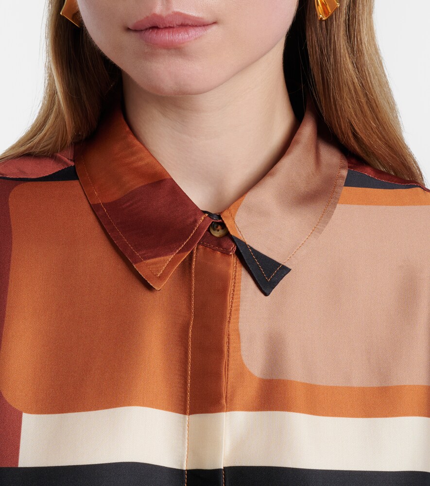  Faithfull Faithfull Bedrucktes Hemd Cora Aus Satin 