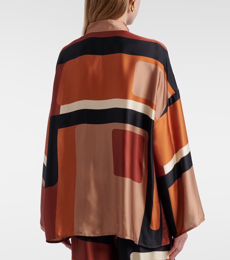  Faithfull Faithfull Bedrucktes Hemd Cora Aus Satin 