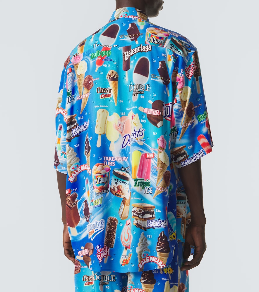  Balenciaga Balenciaga Printed Satin Shirt 