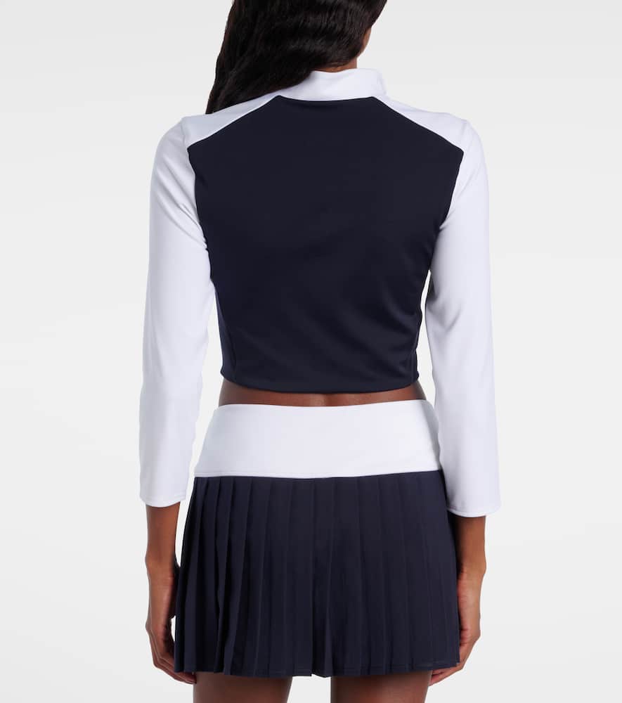 Miu Miu X New Balance Jersey Crop Top In Black