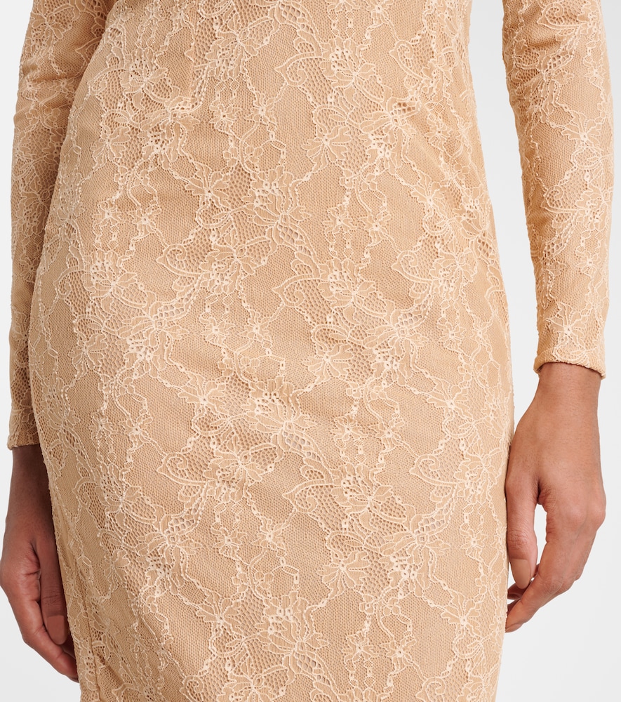  Alessandra Rich Alessandra Rich Midikleid Aus Spitze 