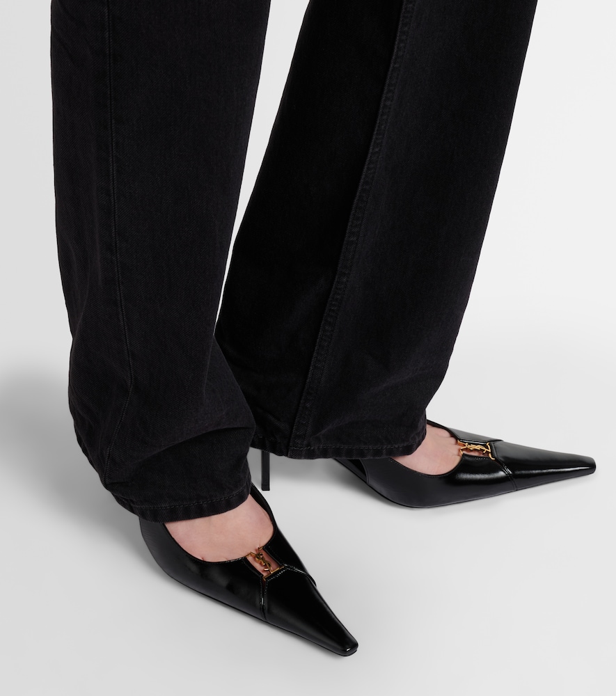 Saint Laurent Babylone Breteuil 75 slingback pumps