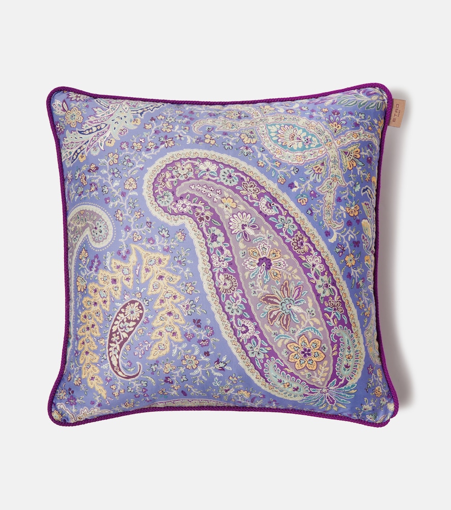 Etro Unisex Purple Pegaso Paisley Cotton Cushion - Mytheresa