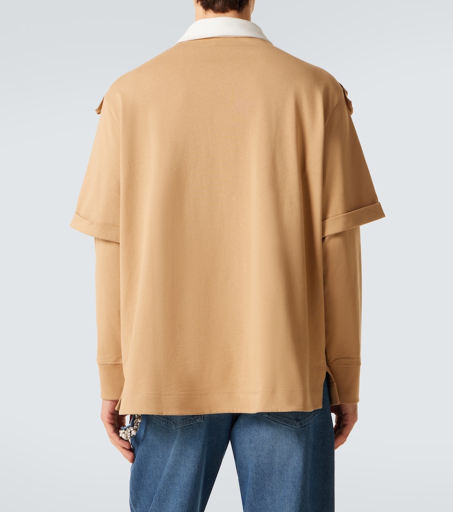  Simone Rocha Simone Rocha Ruffled Cotton Polo Shirt 