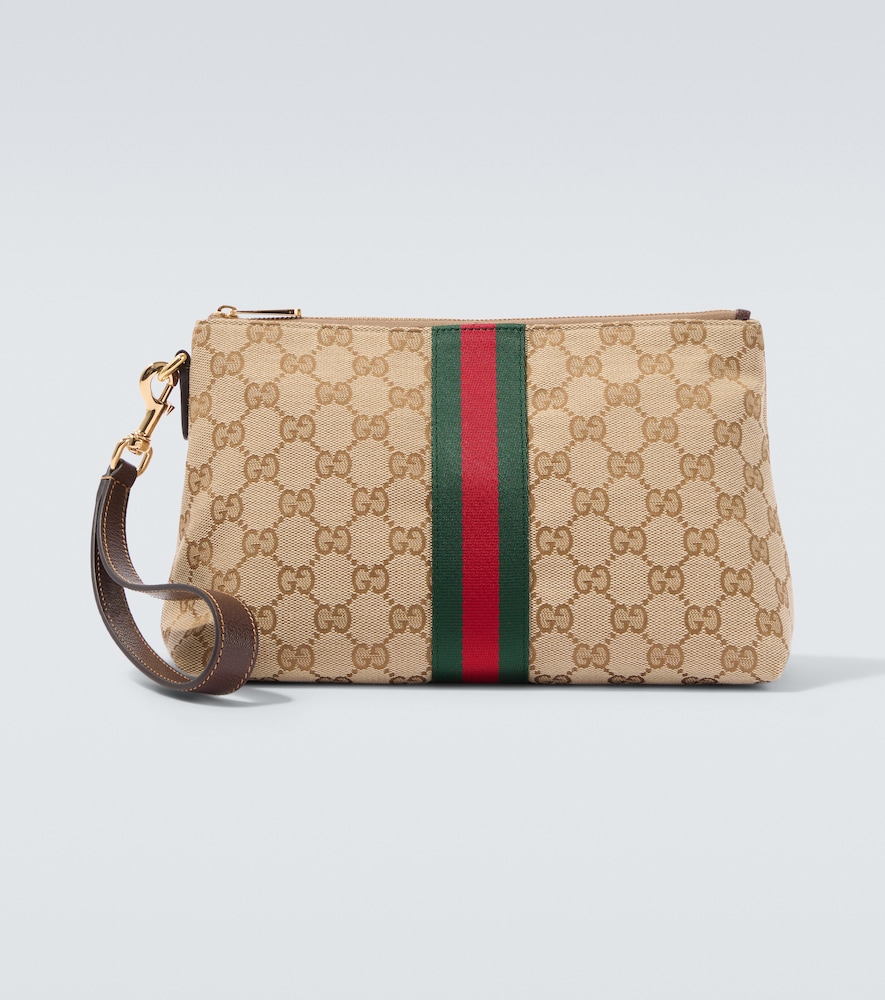 Gucci Uomo Bustina Gg Canvas Con Tracolla Beige Unica- Mytheresa