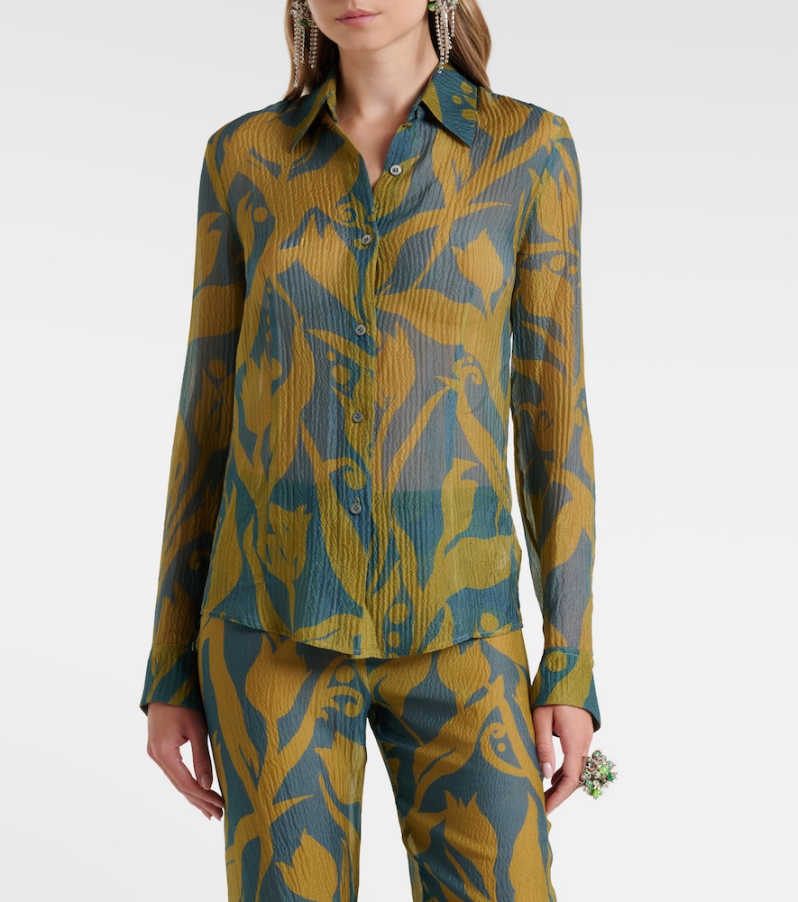  Dries Van Noten Dries Van Noten Printed Silk Shirt 