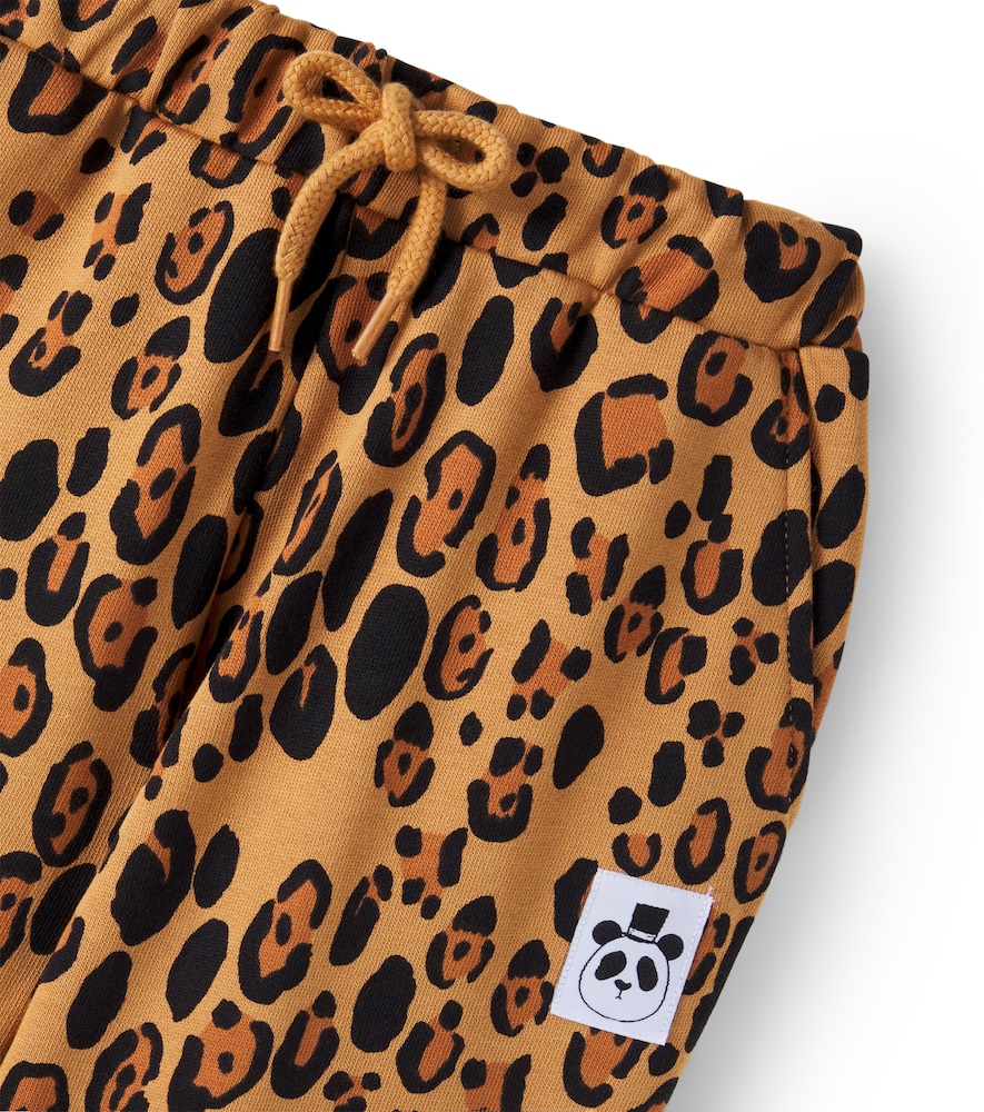  Mini Rodini Mini Rodini Leopard-print Cotton Jersey Sweatpants 