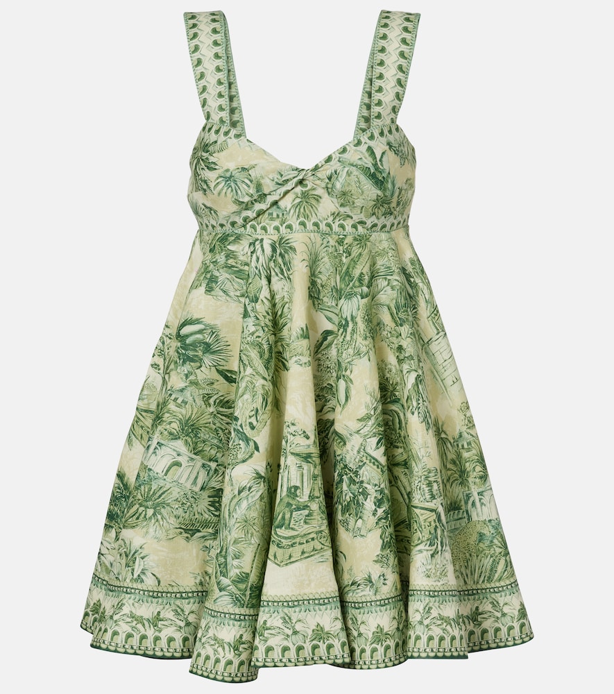Alemais Alémais Sara printed linen minidress