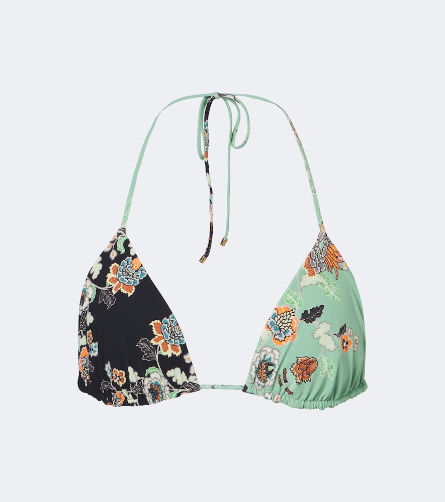 Roberto Cavalli Women's Multicoloured Floral Triangle Bikini Top UK Size 12 - Mytheresa