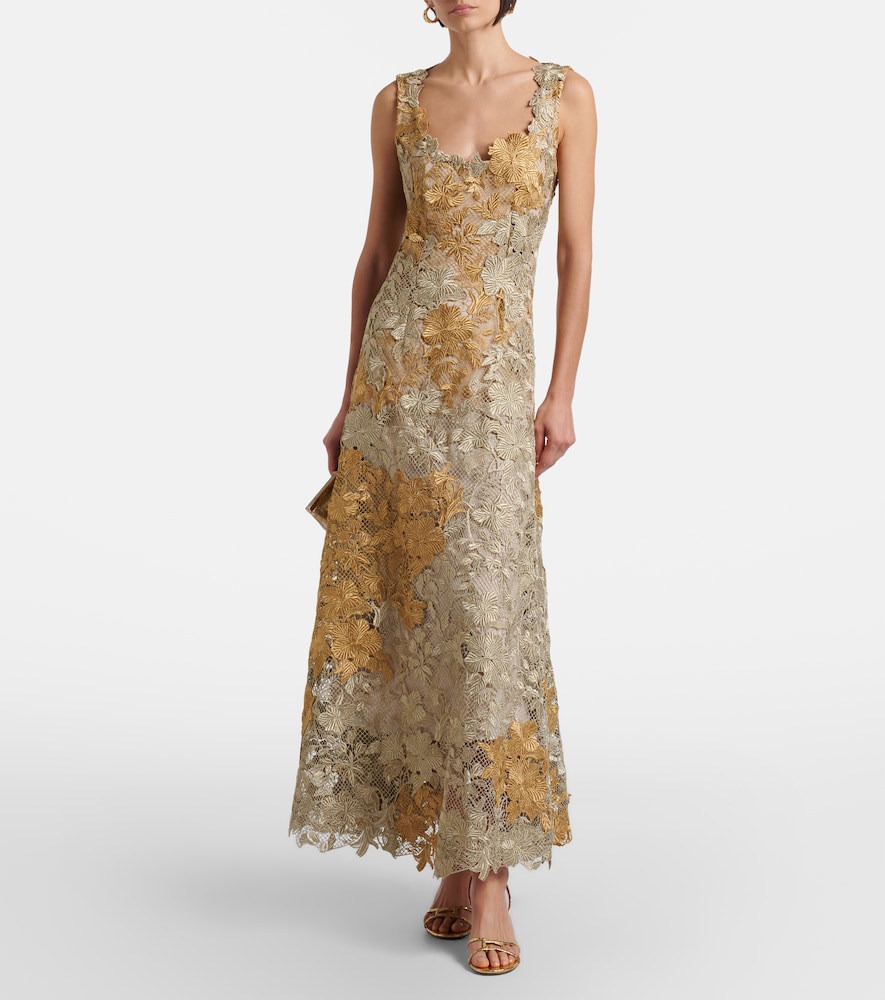 Oscar de la Renta Guipure lace cocktail dress