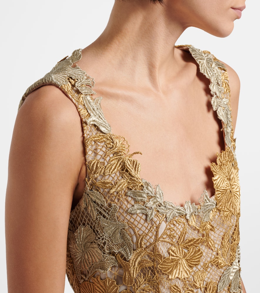  Oscar De La Renta Oscar De La Renta Cocktailkleid Aus Guipure-spitze 