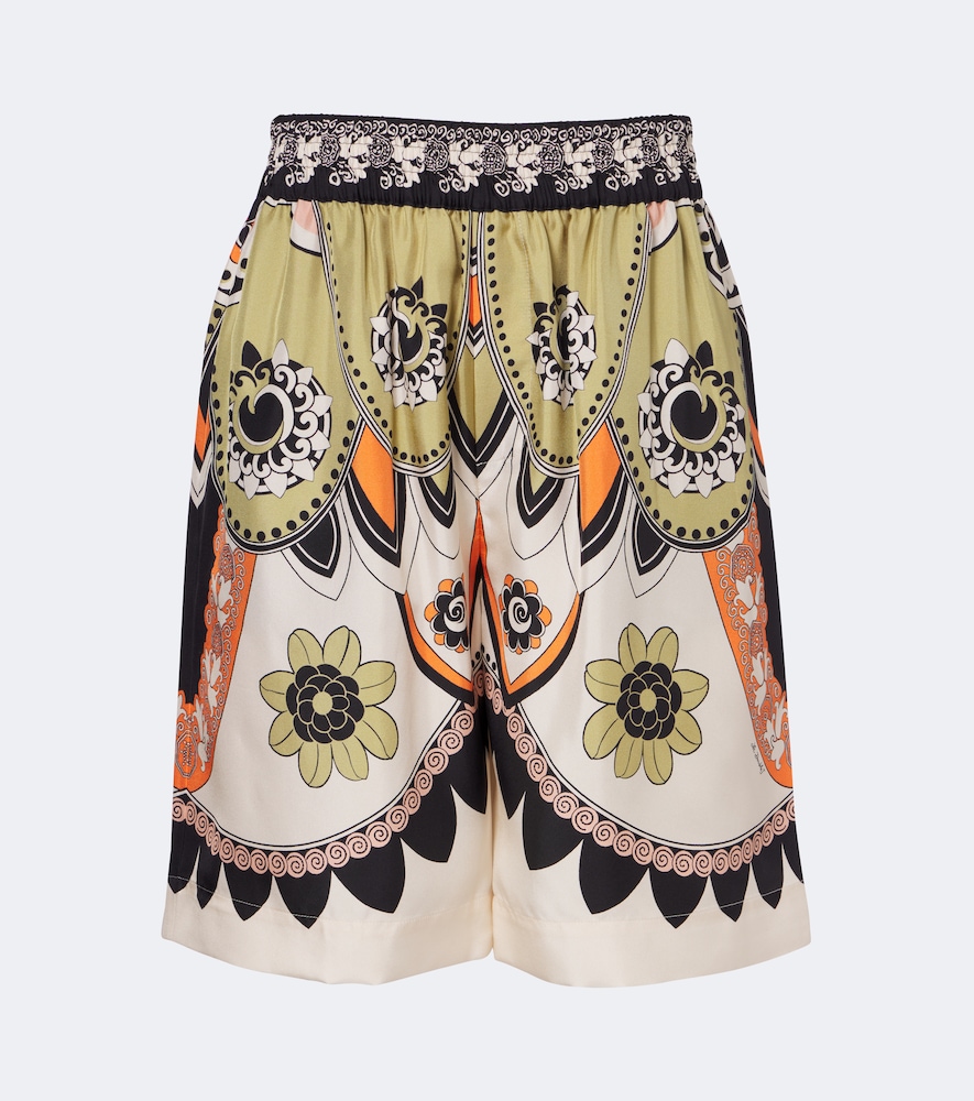 Bedruckte Bermudashorts aus Seidentwill