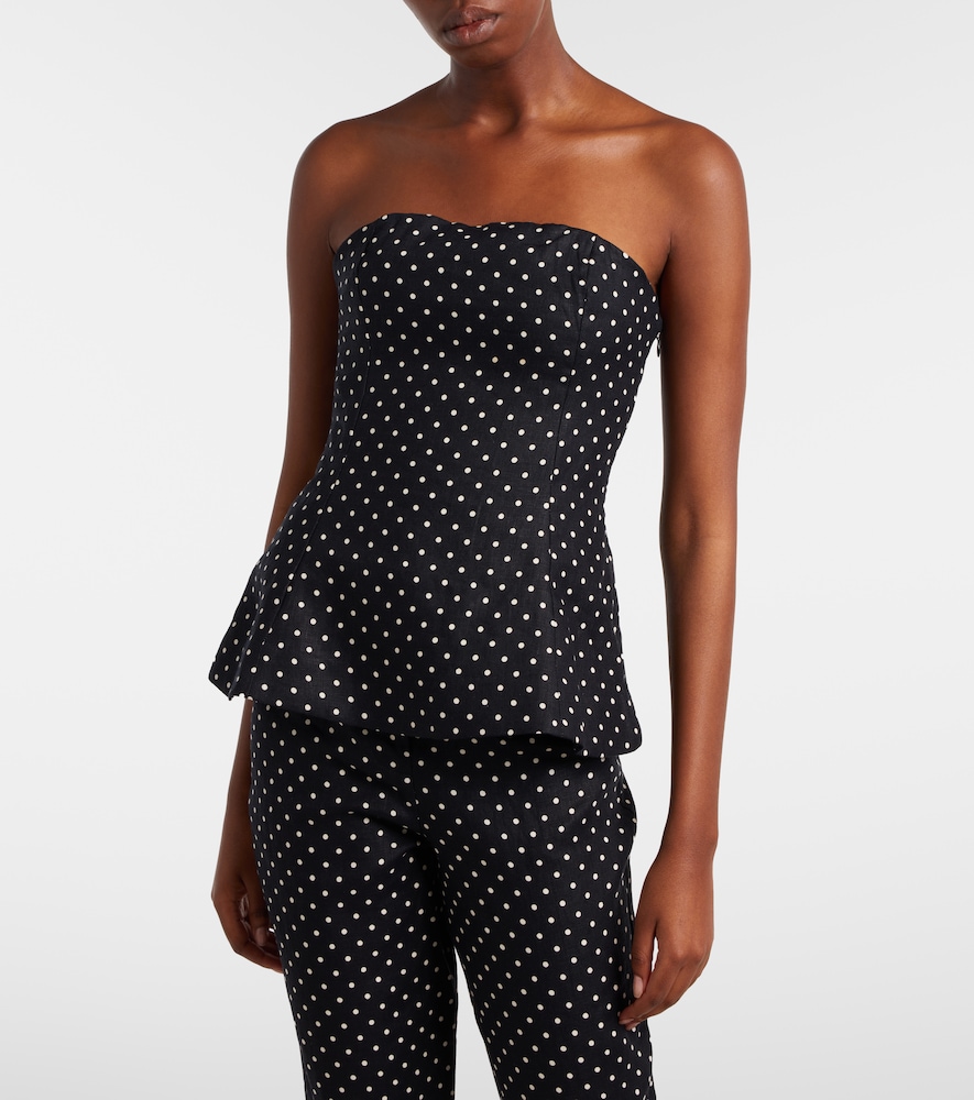 Petro Polka-Dot Peplum Top