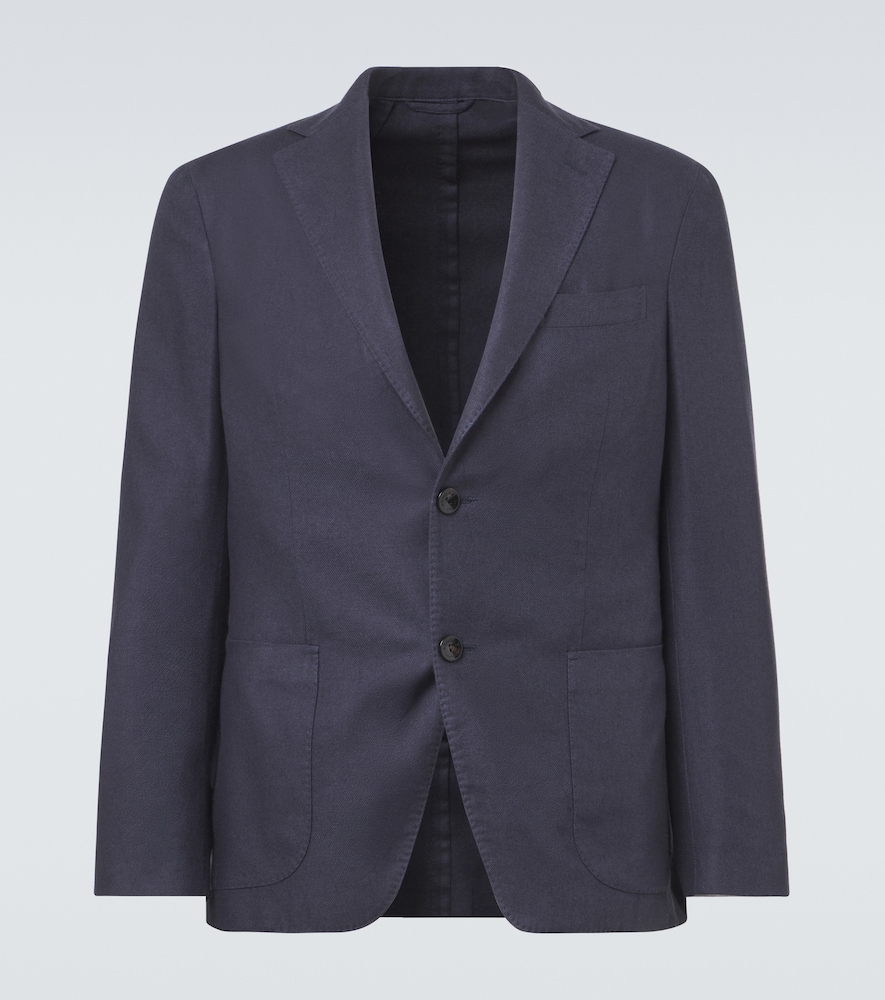 Blazer in seta e cashmere
