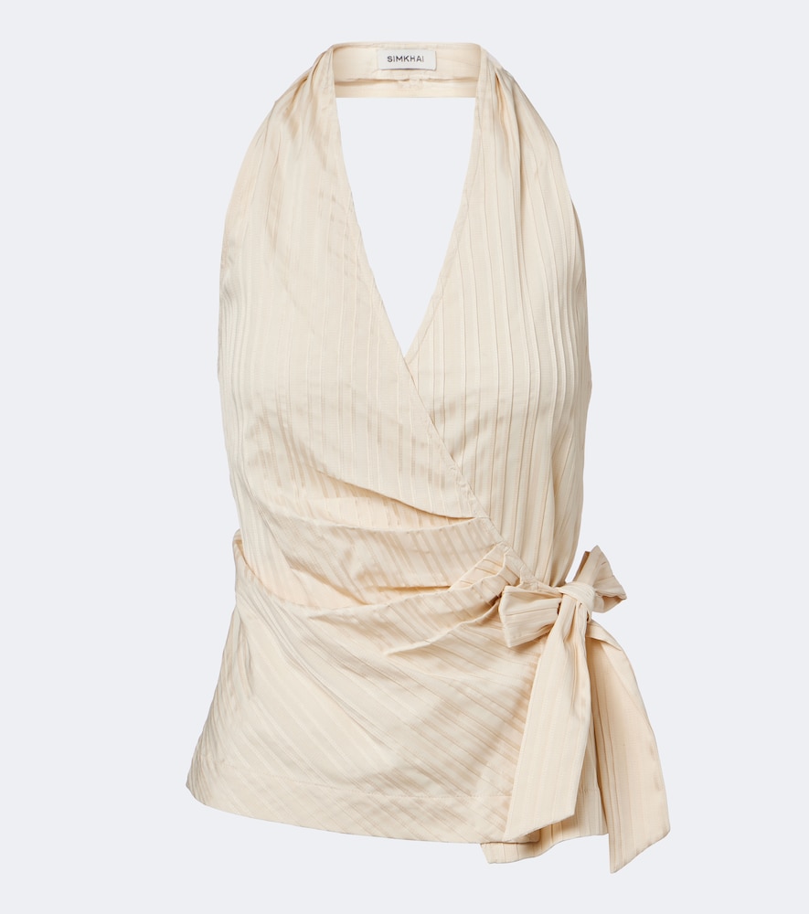 Bria Striped Halterneck Top