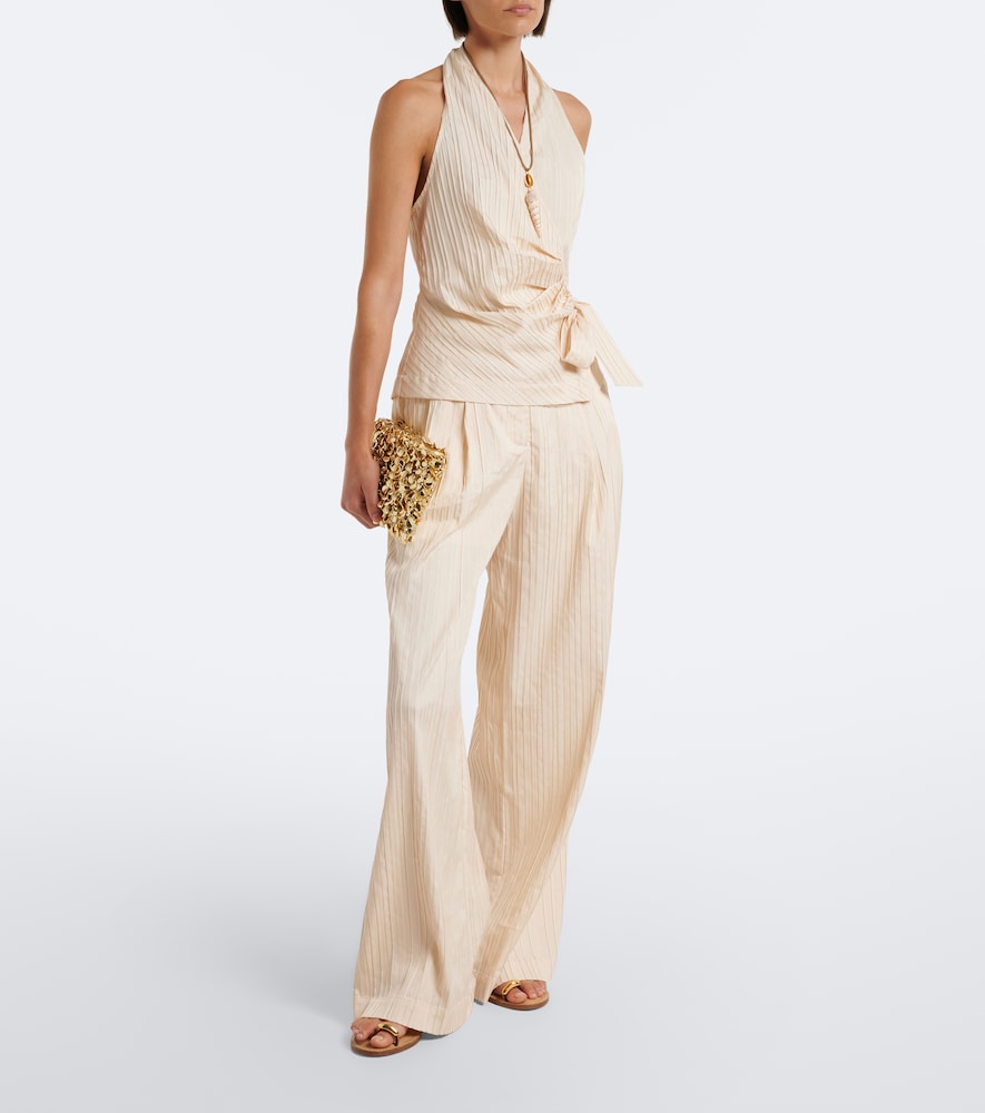 Bria Striped Halterneck Top
