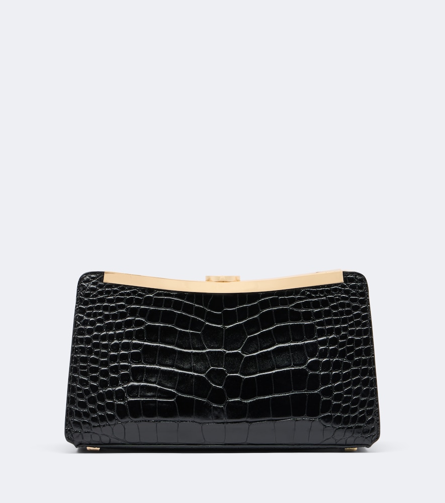 Clutch Solange in pelle stampata